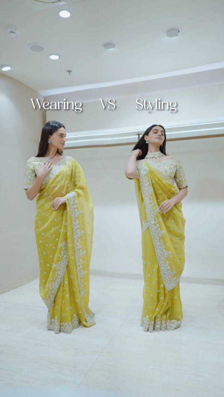 Silk Rin133 527 Sarees  Party Wear Sequence Silk Embroidered Sarees