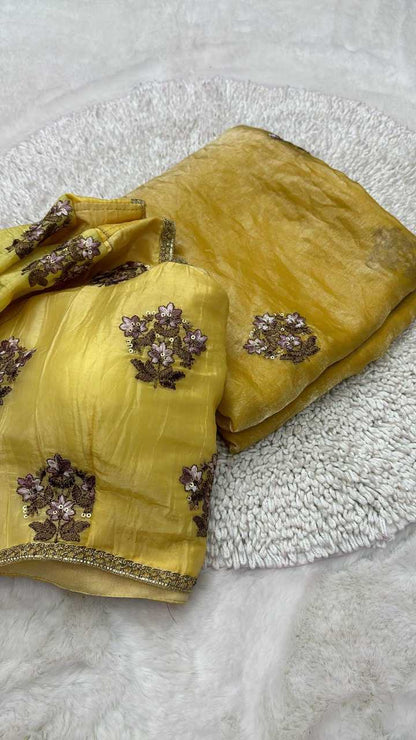 Silk Rin160 Ptf12 Sarees  Fancy Butta Party Wear Fancy Cutwork Sarees