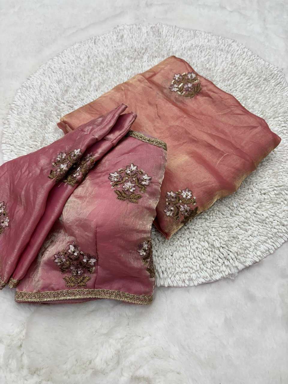 Silk Rin160 Ptf12 Sarees  Fancy Butta Party Wear Fancy Cutwork Sarees