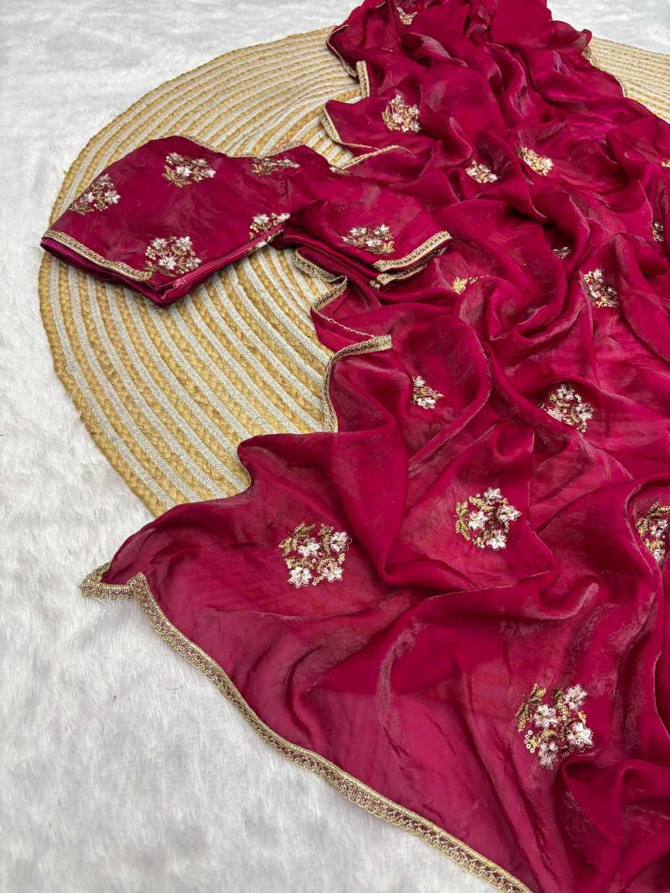 Silk Rin160 Ptf12 Sarees  Fancy Butta Party Wear Fancy Cutwork Sarees