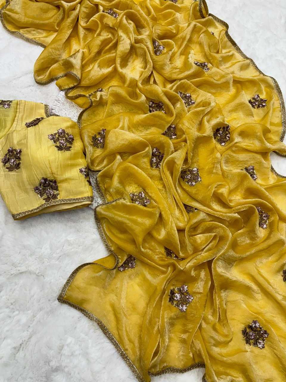 Silk Rin160 Ptf12 Sarees  Fancy Butta Party Wear Fancy Cutwork Sarees