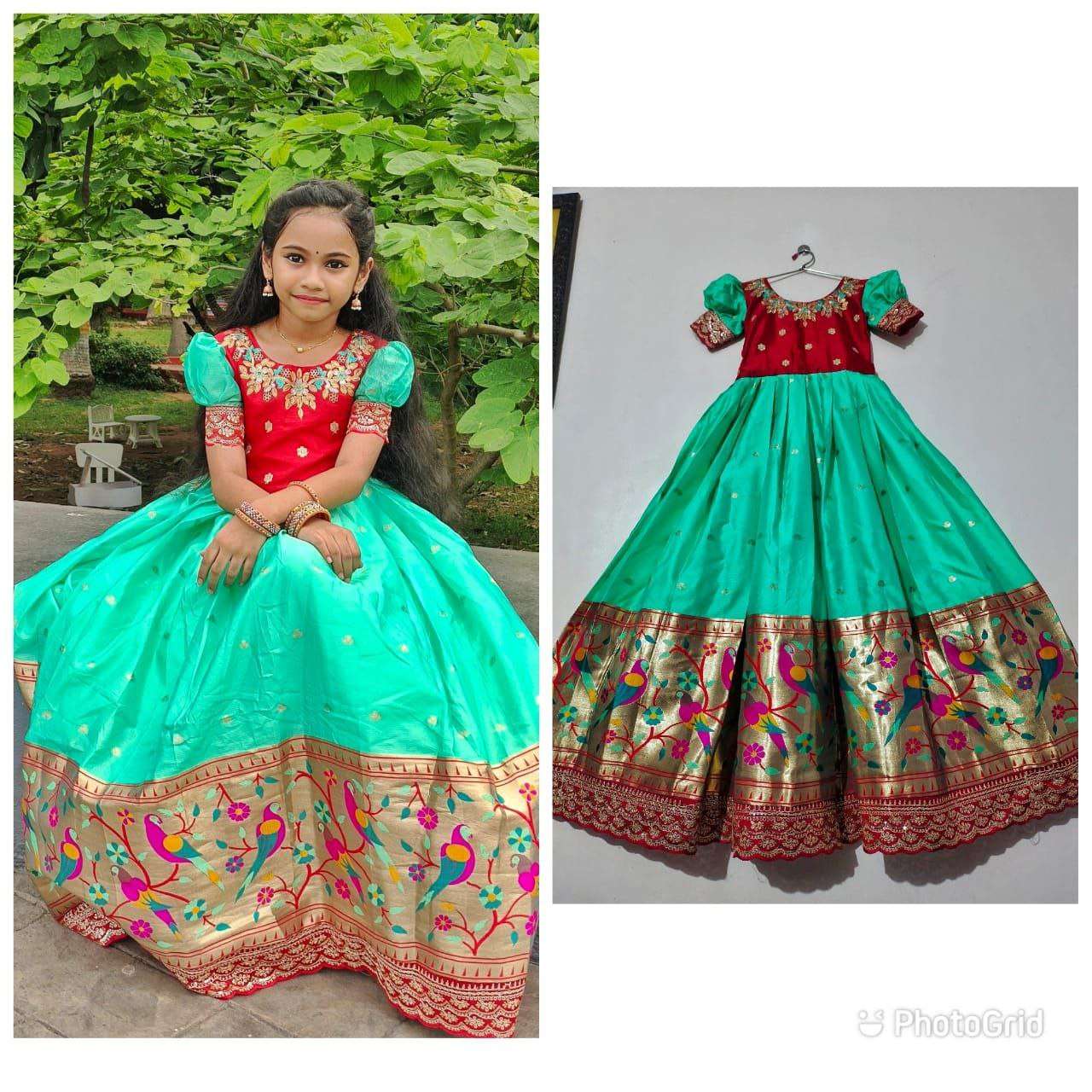 Silk Rpvr 08 Kids Wear  Kids Gowns