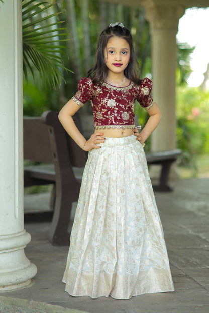 Silk Rpvr Body  Kids Lehengas