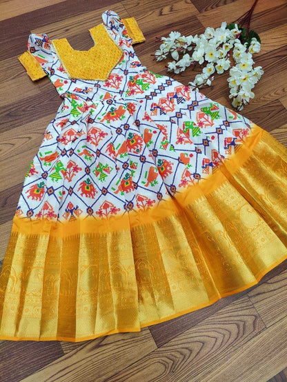 Silk Rpvr Jawelry Kids Wear  Kids Gowns E