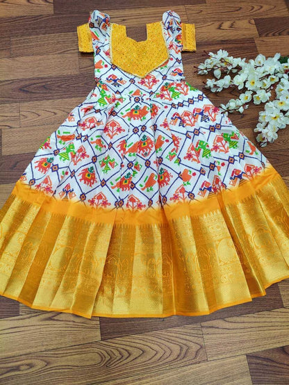 Silk Rpvr Jawelry Kids Wear  Kids Gowns E