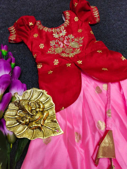 Silk Rpvr Size Kids Wear  Kids Lehenga