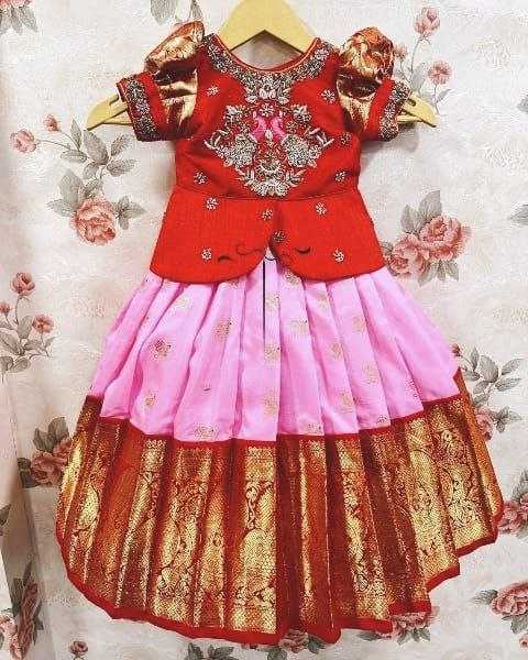 Silk Rpvr Size Kids Wear  Kids Lehenga