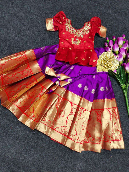 Silk Rpvr Size Kids Wear  Kids Lehenga