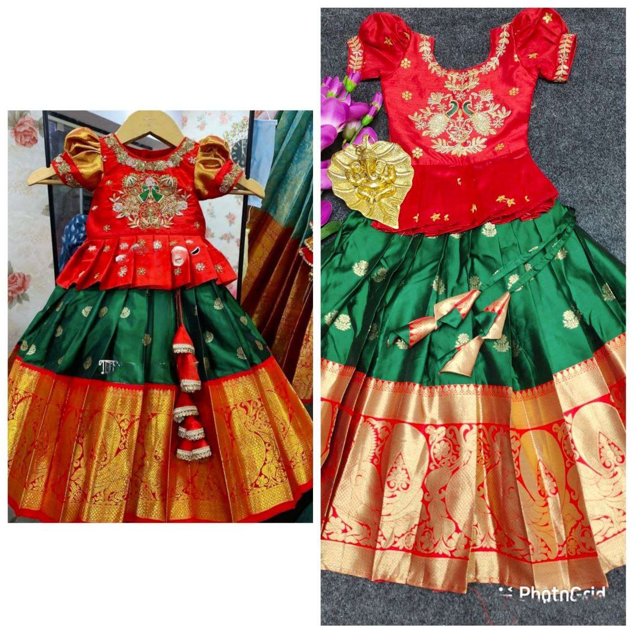 Silk Rpvr Size Kids Wear  Kids Lehenga