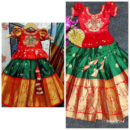 Silk Rpvr Size Kids Wear  Kids Lehenga