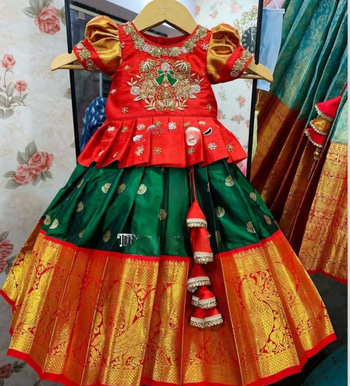 Silk Rpvr Size Kids Wear  Kids Lehenga