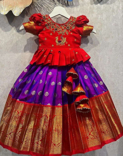 Silk Rpvr Size Kids Wear  Kids Lehenga