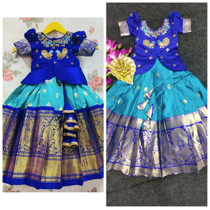 Silk Rpvr Size Kids Wear  Kids Lehenga