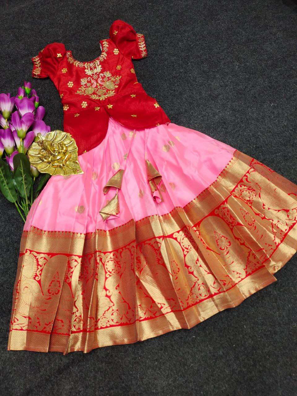 Silk Rpvr Size Kids Wear  Kids Lehenga