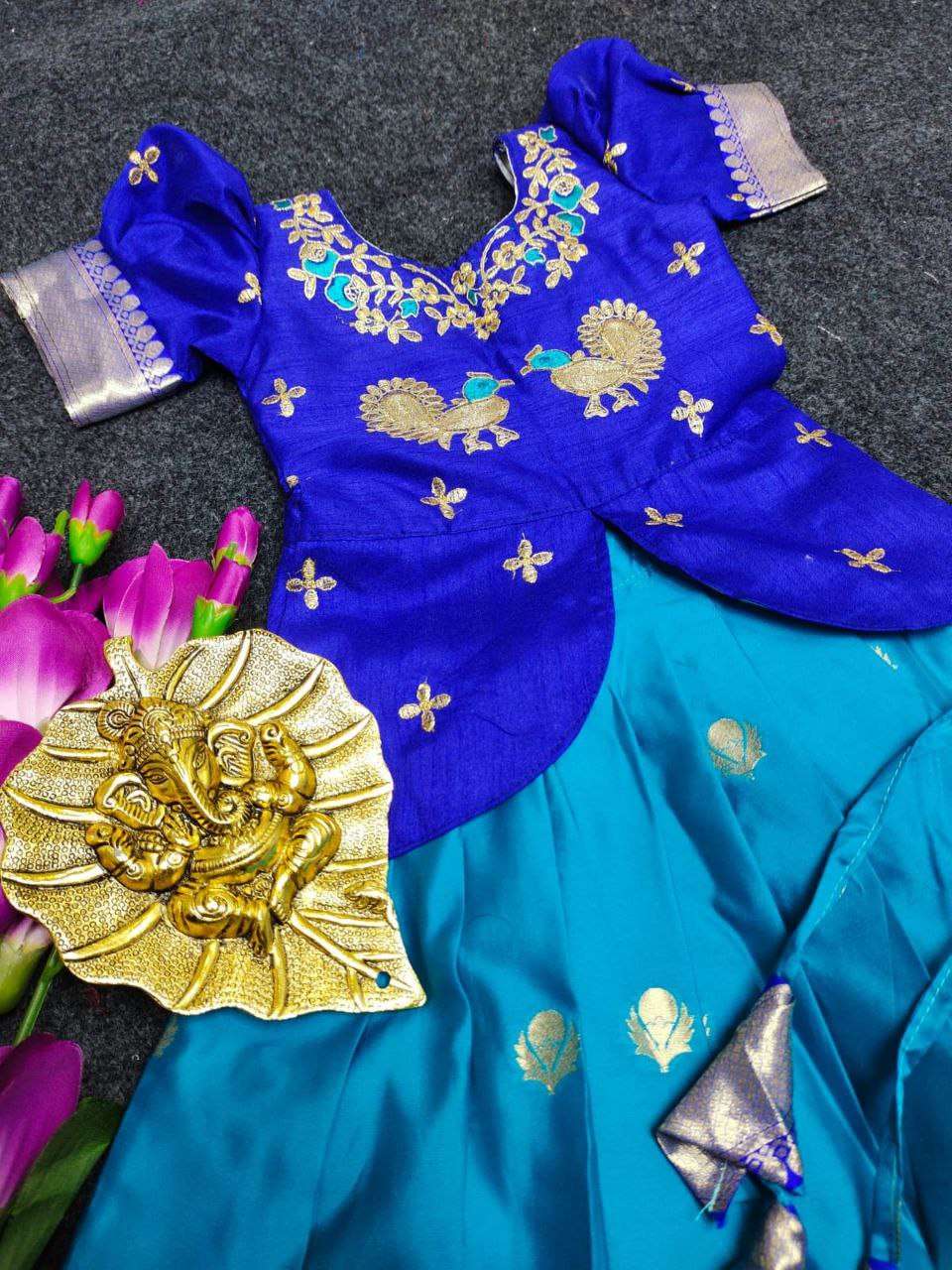 Silk Rpvr Size Kids Wear  Kids Lehenga