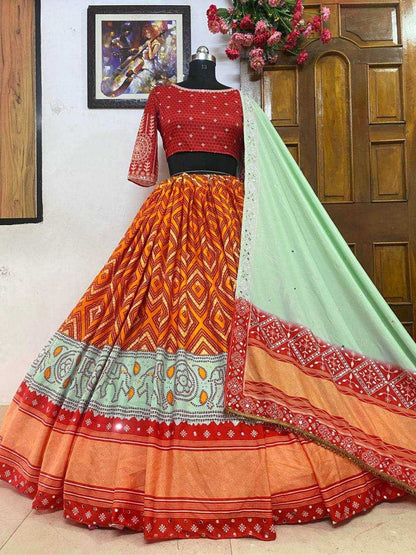 Soft Butter Silk Kesh151 615 Lehengas  Traditional Printed Navratri Chaniya Choli