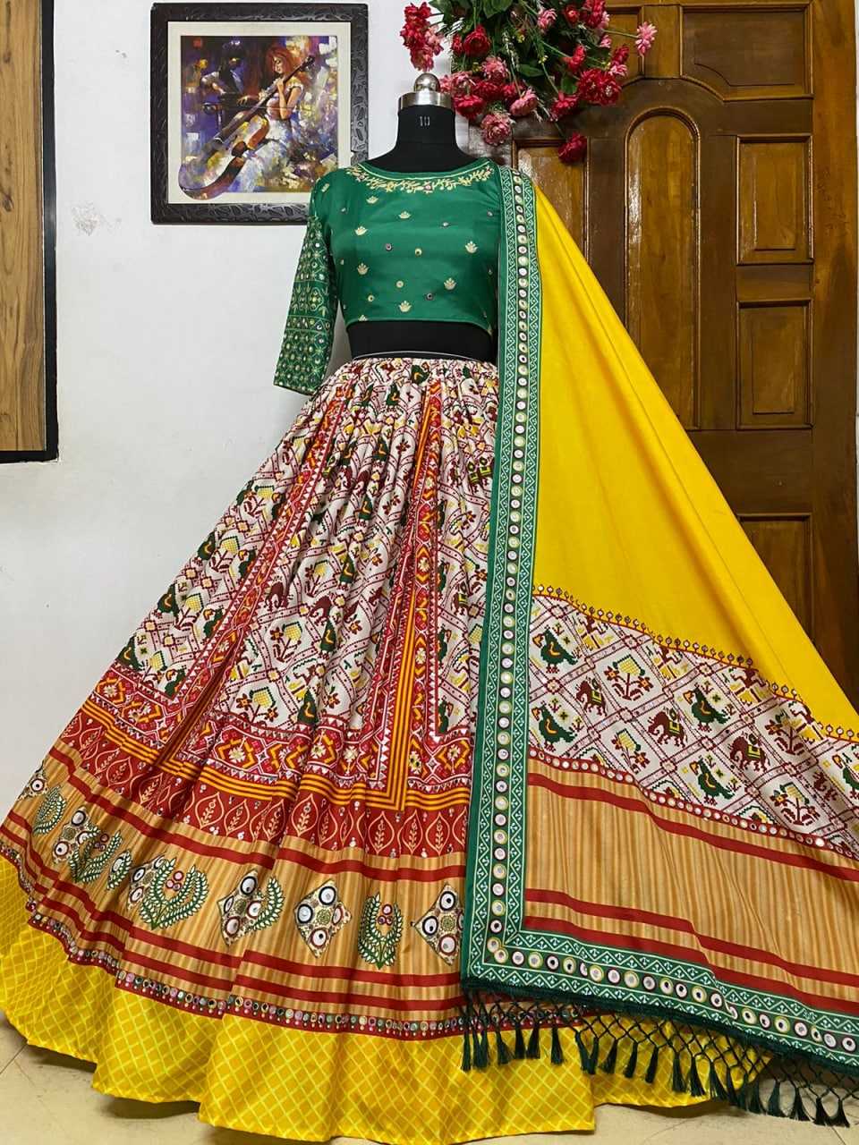 Soft Butter Silk Kesh151 628 Lehengas  Traditional Printed Navratri Chaniya Choli