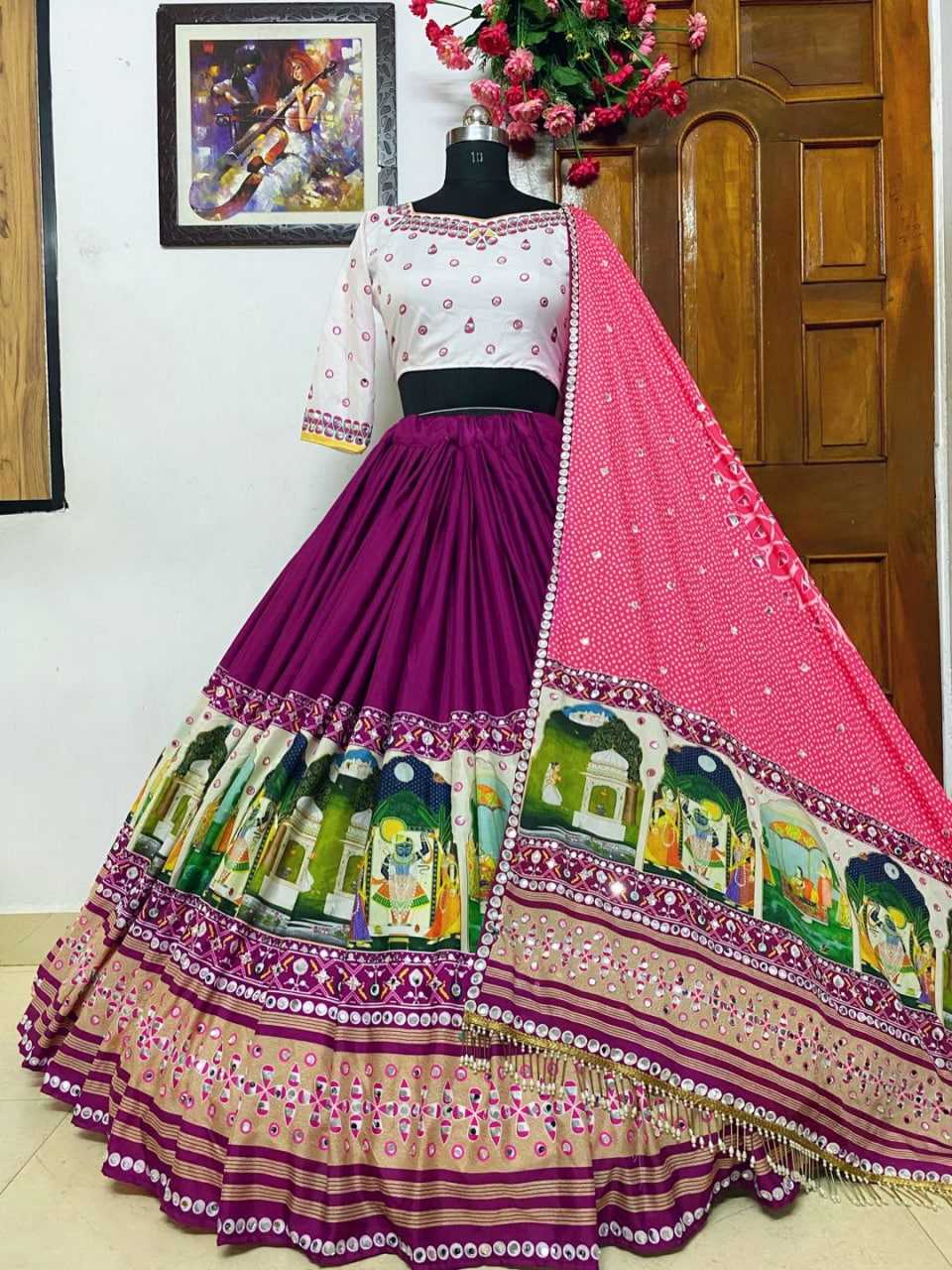 Soft Butter Silk Kesh151 695 Lehengas  Traditional Printed Navratri Chaniya Choli