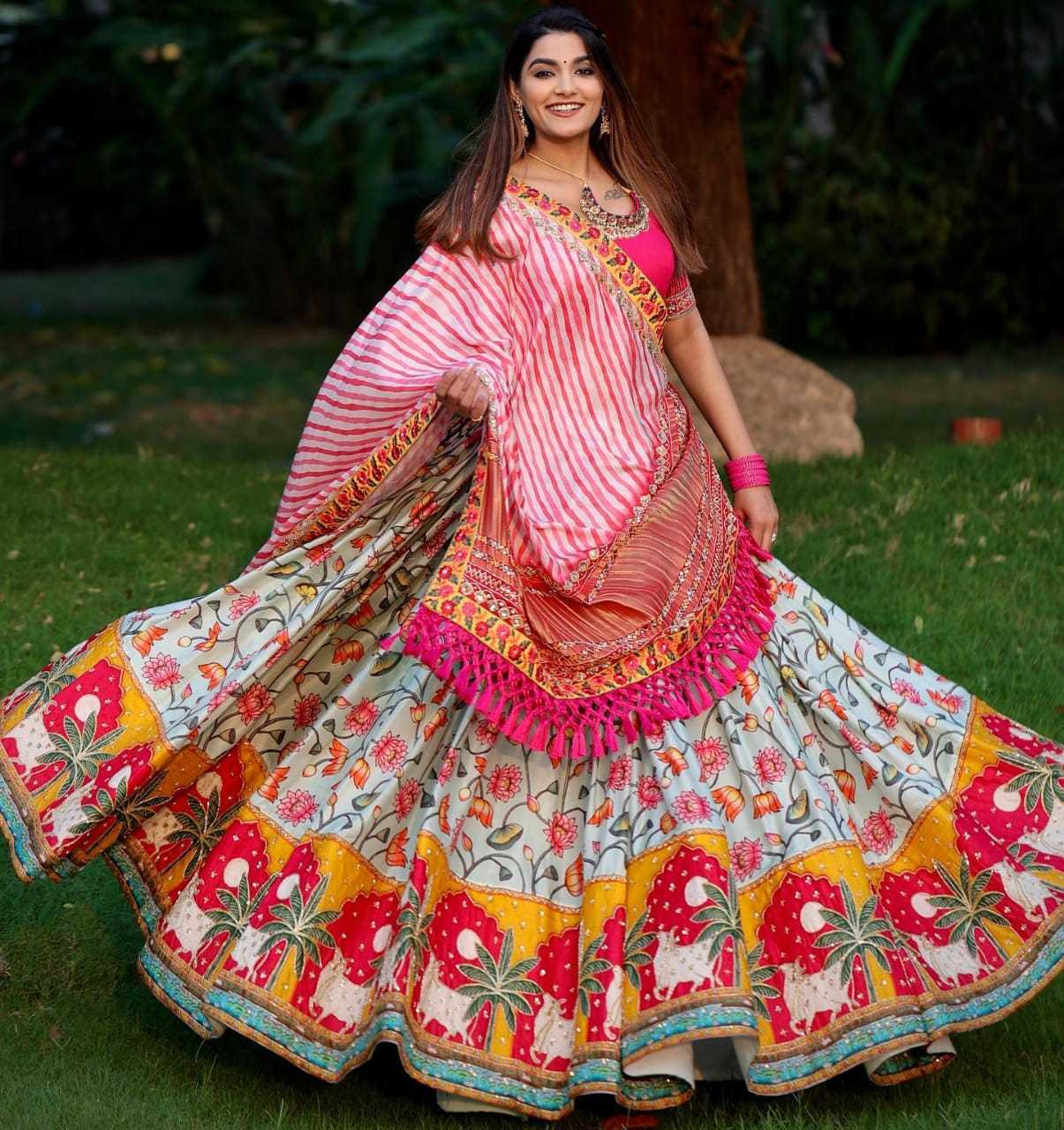 Soft Butter Silk Kesh196 1251 Lehengas  Traditional Silk Printed Navratri Chaniya Choli Lehengas