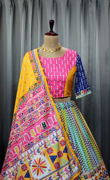 Soft Butter Silk Kesh196 1390 Lehengas  Traditional Silk Printed Navratri Chaniya Choli Lehengas