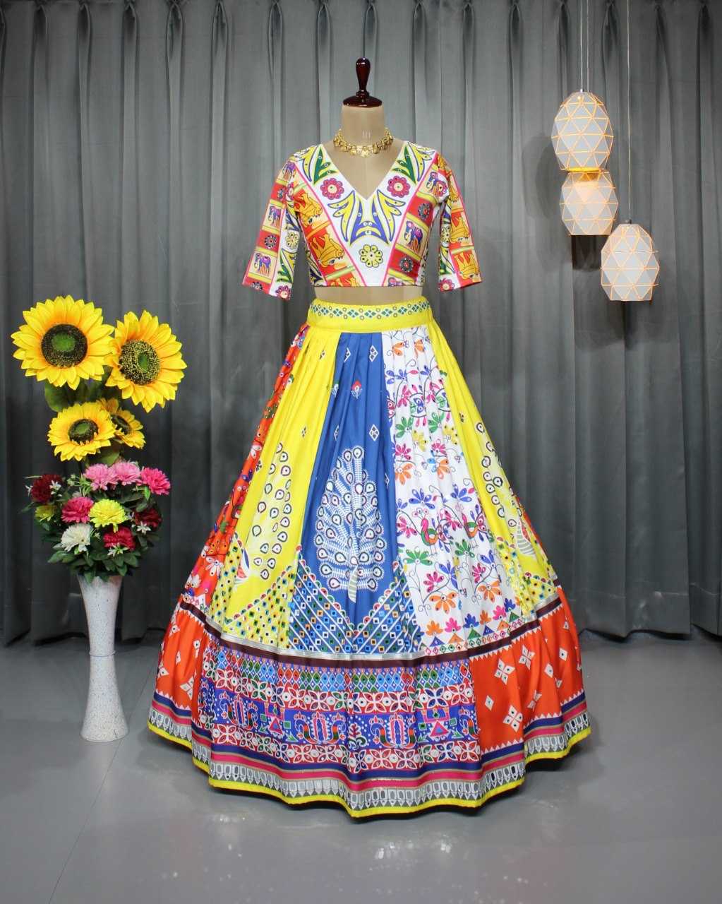 Soft Butter Silk Kesh196 1409 Lehengas  Traditional Silk Printed Navratri Chaniya Choli Lehengas