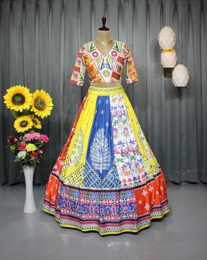 Soft Butter Silk Kesh196 1409 Lehengas  Traditional Silk Printed Navratri Chaniya Choli Lehengas