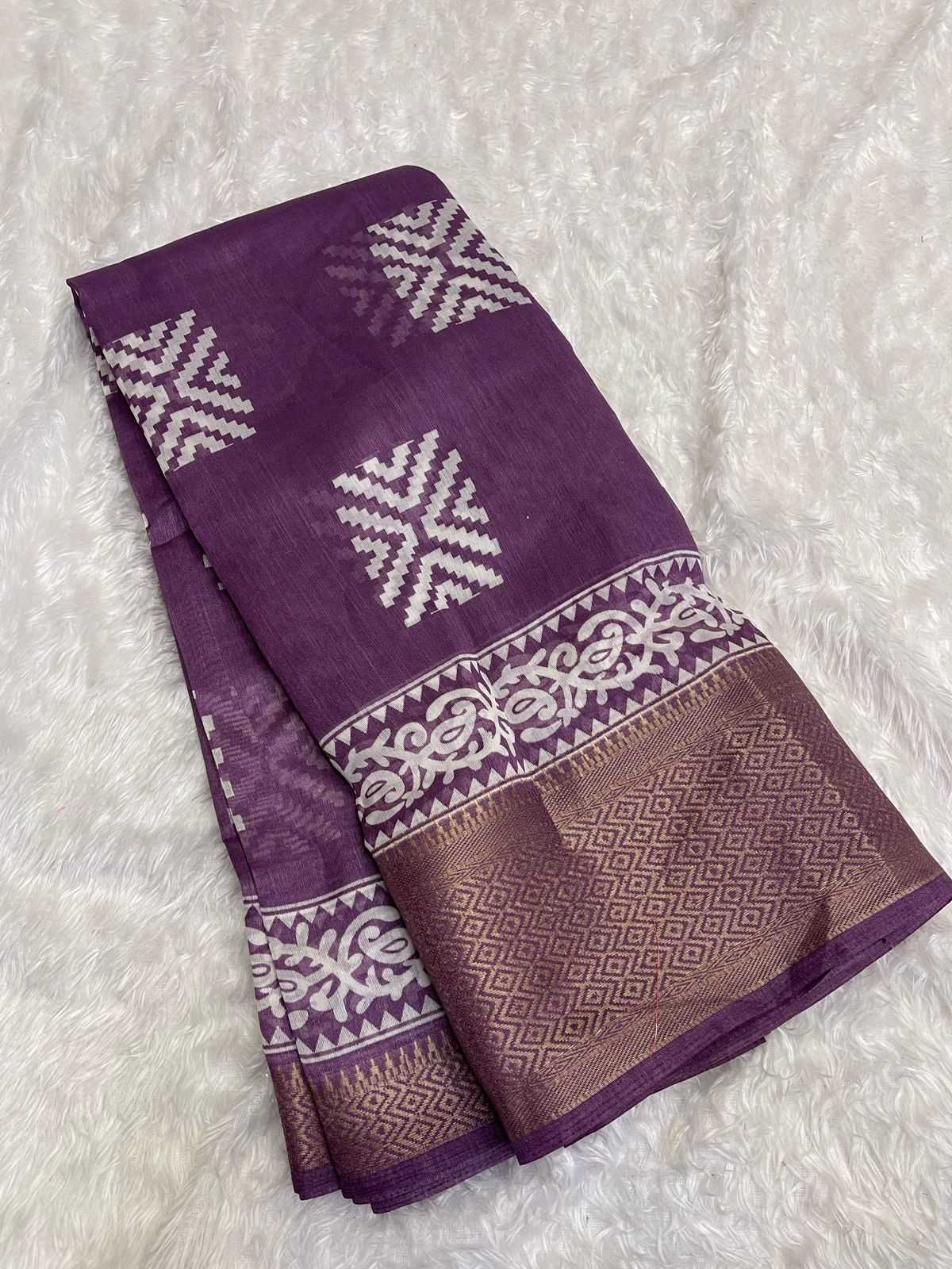 Soft Cotton Fkm Slub  Sarees