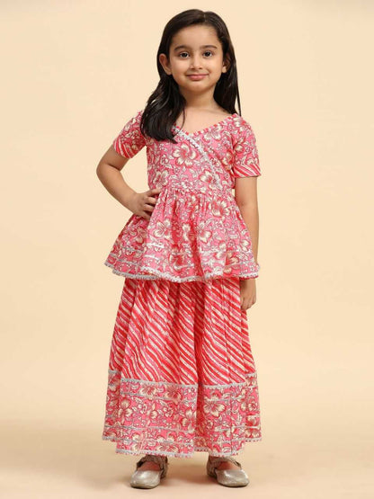 Soft Cotton Pla Kurta  Kids Lehengas