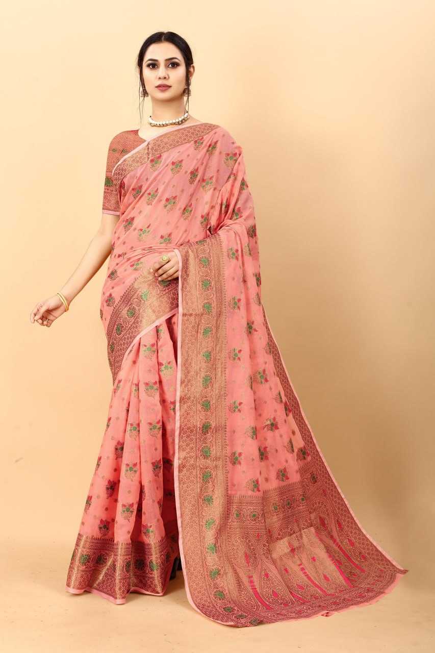 Soft Cotton Rin150 Rmnx03 Sarees  Cotton Linen Work Zari Border Sarees