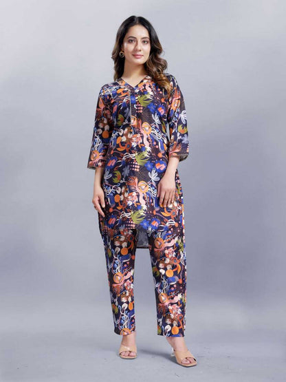 Soft Cotton Srrt Ready To Wear 6 Western Wear  Co-Ord Set