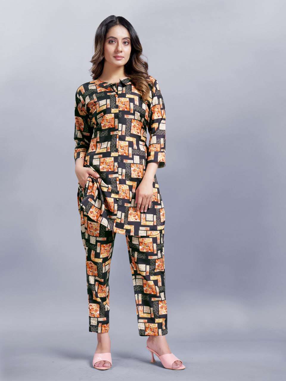 Soft Cotton Srrt Ready To Wear 6 Western Wear  Co-Ord Set