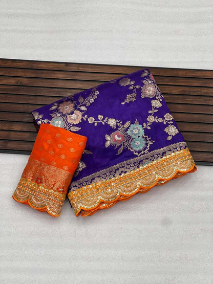 Soft Dola Kesh107 Rnnc63 Sarees  Dola Silk Pure Zari Silk Embroidered Silk Sarees