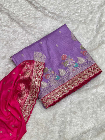 Soft Dola Kesh107 Rnnc64 Silk Sarees  Dola Silk Pure Zari Silk Embroidered Silk Sarees