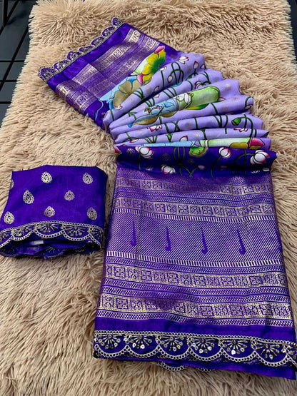 Soft Dola Kesh110 Radha34 Silk Sarees  Dola Silk Soft Silk Printed Silk Sarees