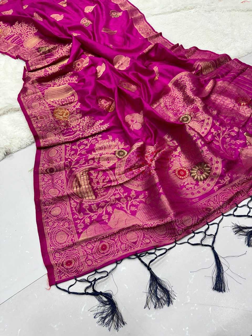 Soft Dola Kesh162 Vrt70 Silk Sarees  Dola Silk Soft Silk Traditional Silk Pure Zari Silk Festival Silk Pink Silk Sarees