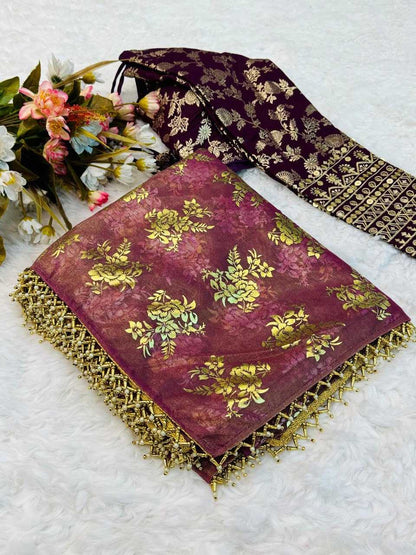 Soft Gold Crush Kesh162 Vrt23 Sarees  Fancy Work Embroidered Zari Sarees With Blouse