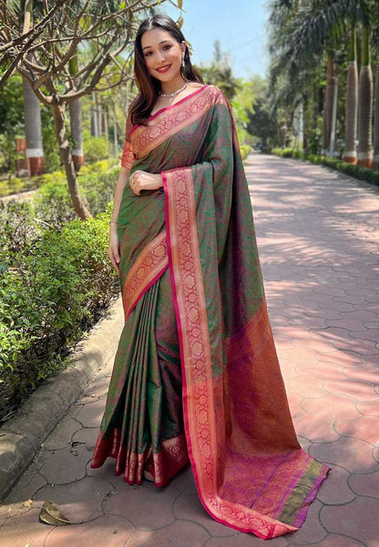 Soft Kashmiri Silk Rew Kashmiri 2 Sarees  Kashmiri Zari Border Sarees