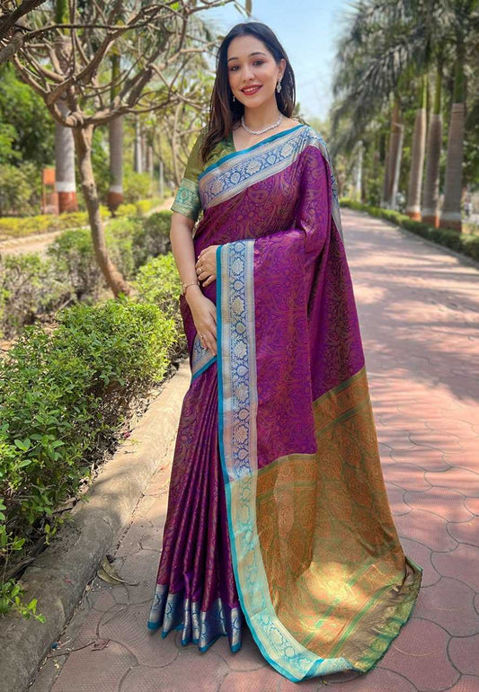 Soft Kashmiri Silk Rew Kashmiri 2 Sarees  Kashmiri Zari Border Sarees