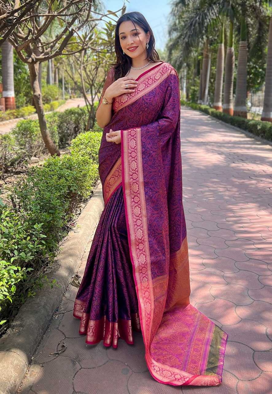 Soft Kashmiri Silk Rew Kashmiri 2 Sarees  Kashmiri Zari Border Sarees