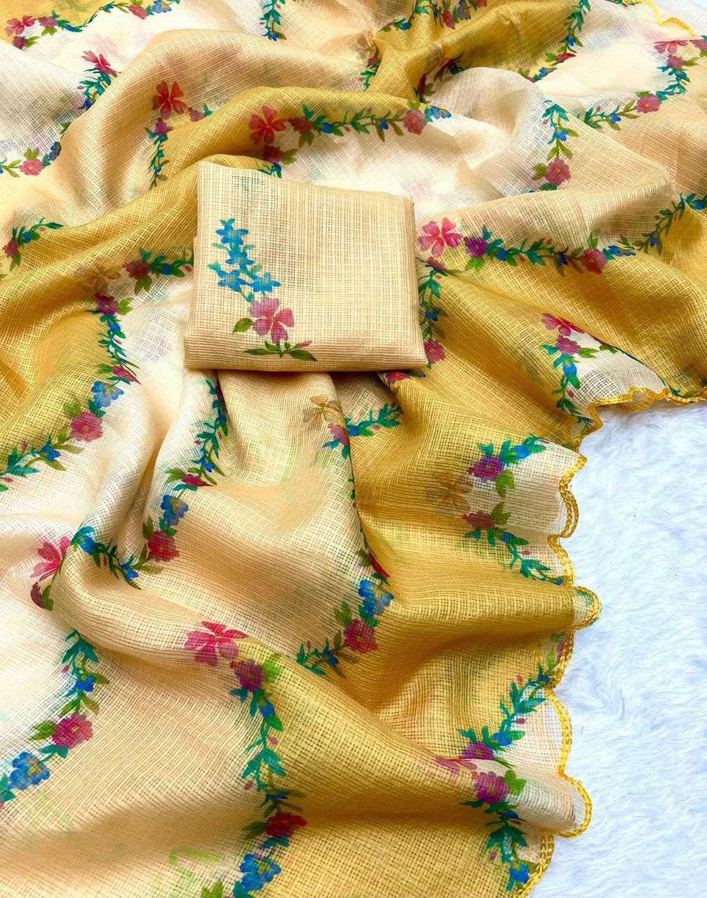 Soft Kota Kesh189  Vet03 Sarees  Soft Silk Khadi Silk Kota Printed Sarees