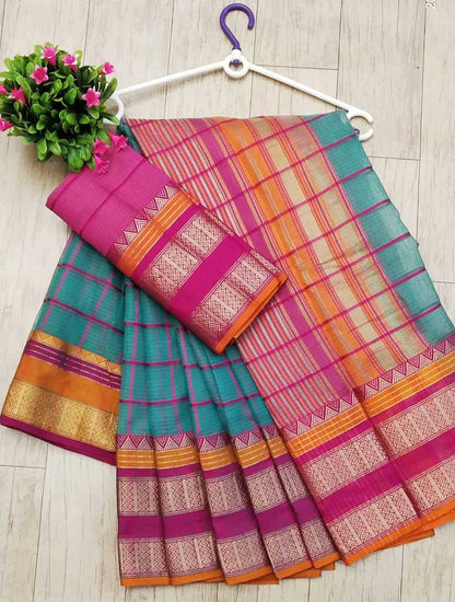 Soft Kota Rwc Kota Sarees  Ladies Printed Kota Doria Sarees