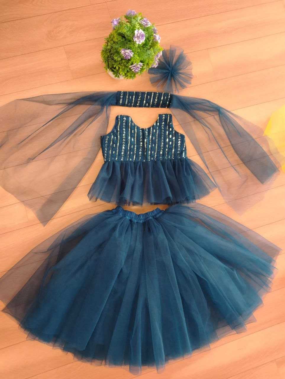 Soft Net  Bab Skirt  Kids Lehenga