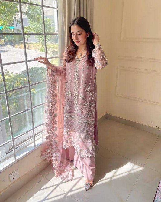 Soft Net Kesh140 178 Suits & Dresses Islamic Clothing  Pakistani Palazzo Party Wear  Net  Suits