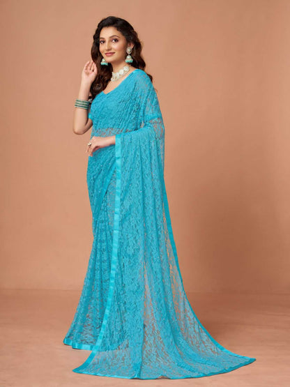 Soft Net Rdm 16 Sarees  Party Wear Fancy Net Sarees E