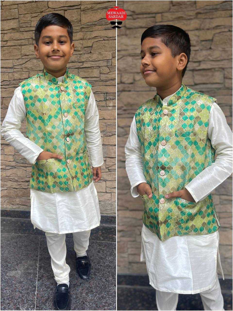 Soft Silk Inl 257 Kids Wear  Boys Kurta Pyjama E