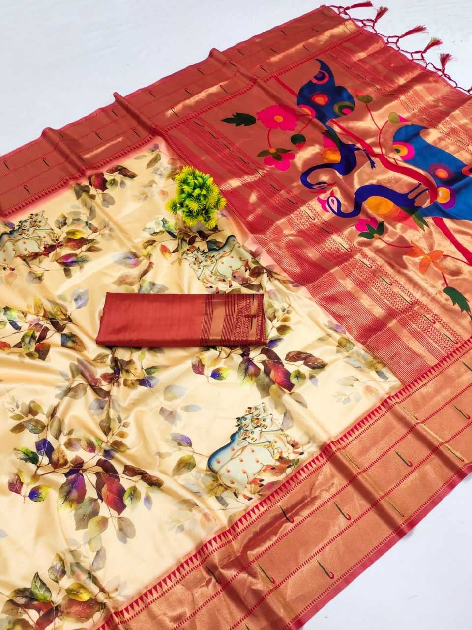 Soft Silk Kesh203 Mtw21 Silk Sarees  Paithani Soft Silk Printed Silk Pure Silk Sarees