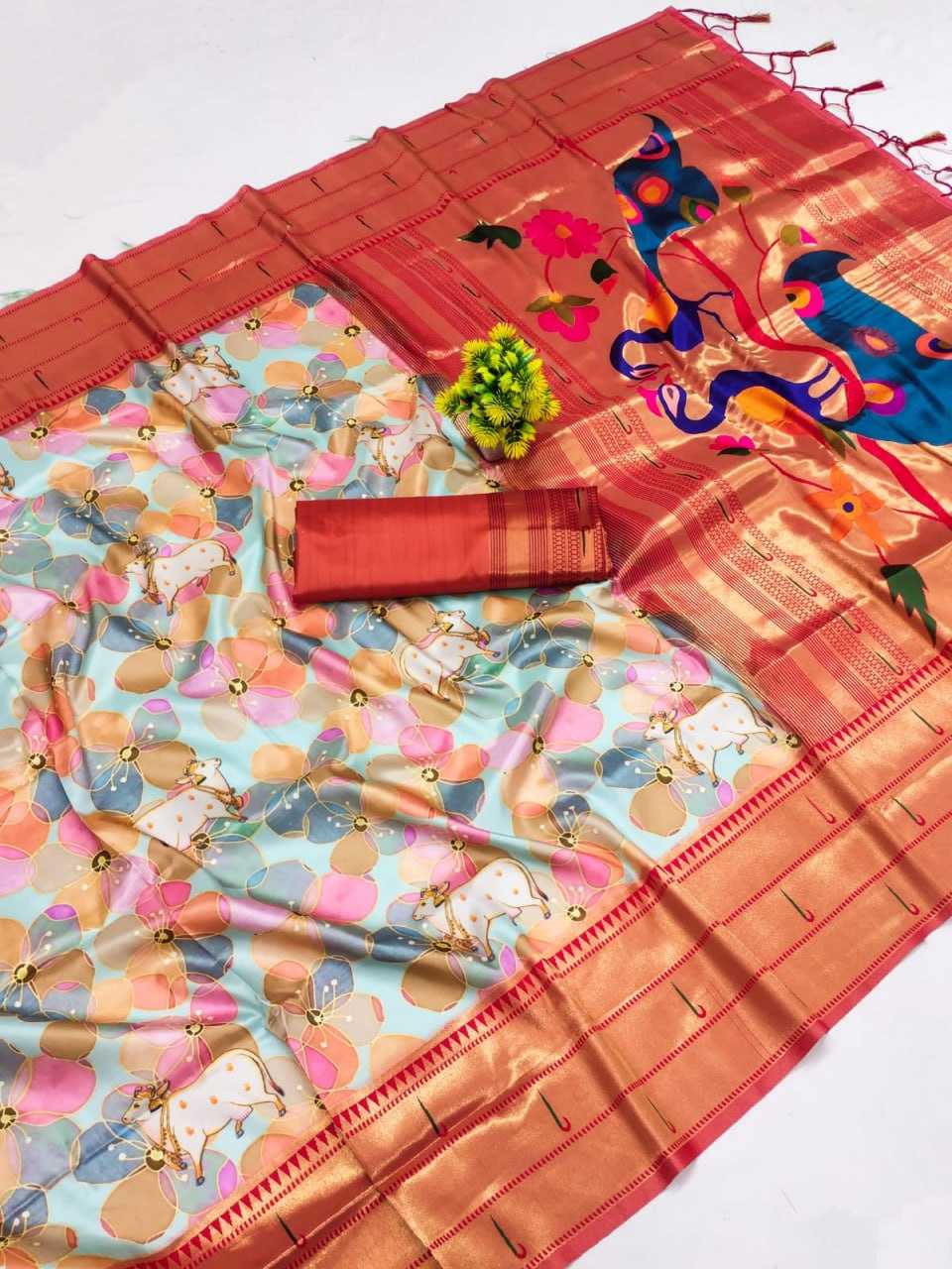 Soft Silk Kesh203 Mtw21 Silk Sarees  Paithani Soft Silk Printed Silk Pure Silk Sarees