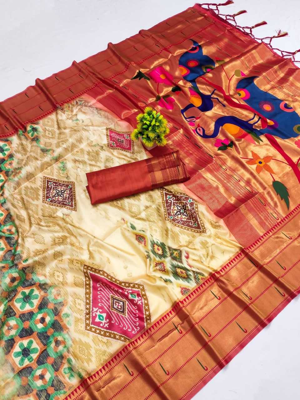 Soft Silk Kesh203 Mtw21 Silk Sarees  Paithani Soft Silk Printed Silk Pure Silk Sarees