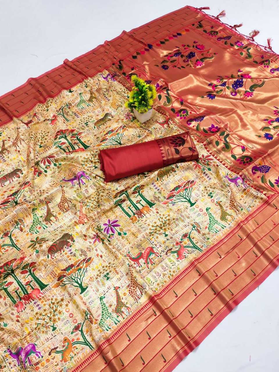 Soft Silk Kesh203 Mtw21 Silk Sarees  Paithani Soft Silk Printed Silk Pure Silk Sarees