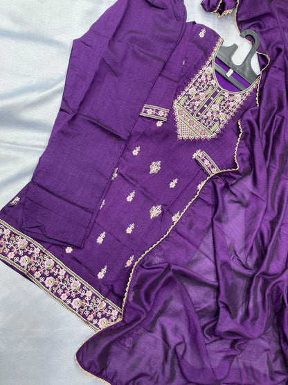 Soft Silk Rin188 Redbull Suits & Dresses  Ladies Silk Embroidered Long Kurtis Silk Suits